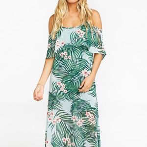 NWOT Show Me Your Mumu Caitlin Ruffle Maxi Dress